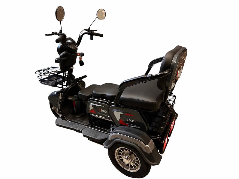 Трицикл аккумуляторный ONEMOTO ET-X1 (48V23Ah;кол.3.00-8;3-местн.;бараб. тормоза)